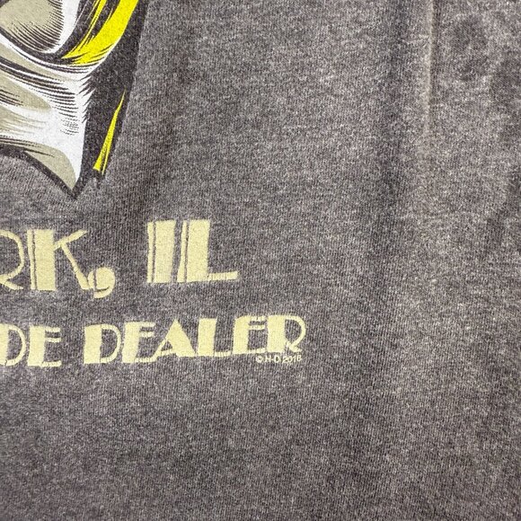 Harley Davidson Chi-Town Skull Graphic Tee Gray Men's 3XL Distressed‎ Look - Picture 10 of 11